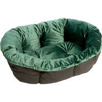 Ferplast Green Velvet Sofa Cover for Siesta Deluxe Dog Basket  - Size 6: 73 x 55 x 27 cm (L x W x H)