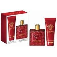 Versace Eros Flame Travel Set 100ml Edp + 100ml Shower Gel For Men Free Shipping