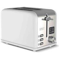 LAICA ISEO 2 slice digital toaster with Independent High Lift & Extra-Wide Slots, Defrost & Reheat Functions, 6 Browning Settings, Bagel Feature- Stainless Steel, Black