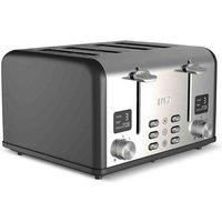 4 Slice Digital Toaster Extra wide Slots, Defrost/Reheat, Breakfast Set-LAICA