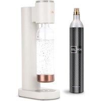 LAICA Sparkling Water Maker, Variable Manual Fizz, Wlth 1 x CO2 Cylinder - White