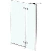 Ideal Standard i.life Frameless Silver 2-Panel Hinged Bath Screen LH 1000-1025mm x 1505mm (174KU)