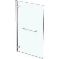 Ideal Standard i.life Frameless Silver Hinged Bath Screen w/ Towel Rail RH 900-925mm x 1505mm (819KU)