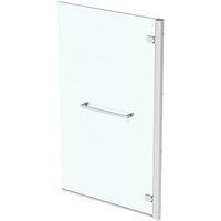 Ideal Standard I.life 900Mm Hinged Angle Bathscreen With Towel Rail Left Hand With Idealclean Clear Glass - Bright Silver Finish