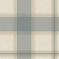 Belgravia Carmella Check Wallpaper Hessian Effect Textured Vinyl - Choose Colour