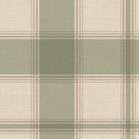 Belgravia Carmella Check Wallpaper Hessian Effect Textured Vinyl - Choose Colour