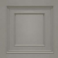 Amara Panel Vinyl Wallpaper Silver - Wood Panel - Belgravia 7374