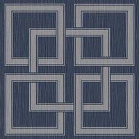 Amara Square Metallic Grey Gold Navy Silver Wallpaper Geometric Textured Vinyl