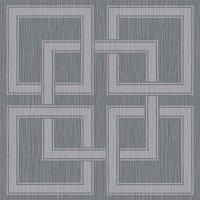 Amara Square Metallic Grey Gold Navy Silver Wallpaper Geometric Textured Vinyl