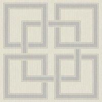 Amara Wallcovering Square Silver Cream Textured Luxury Vinyl Wallpaper