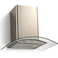 Hoover HGM610NX 60cm Cooker Hood With Curved Glass Canopy  Stainless Steel
