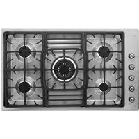 Smeg PGF954 Classic Stainless Steel Ultra Low Profile 5 Burner 87cm Gas Hob