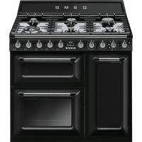 Smeg Victoria TR93BL 90cm Dual Fuel Range Cooker - Black