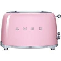 SMEG TSF01PKUK Pink 2 Slice Toaster Xtra Wide Bagel Retro 50's + 2 Year Warranty
