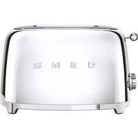 SMEG TSF01SSUK Chrome 2 Slice Toaster. Wide slots retro. 2 Year Warranty.