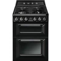 SMEG TR62BL VICTORIA 60CM DOUBLE OVEN DUAL FUEL COOKER BLACK – NEW WITH WARRANTY
