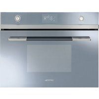 Smeg Linea SF4120VCS Compact Multifunction Steam Oven in Silver, Combination Ove