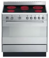 Smeg Concert SUK91CMX9 90cm Electric Ceramic Range Cooker - Black