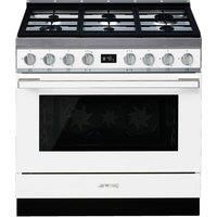 Smeg CPF9GPWH Portofino 90cm Dual Fuel Range Cooker-White