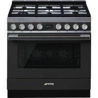 Smeg CPF9GPAN Portofino 90cm Dual Fuel Range Cooker-Anthracite