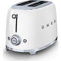 Smeg TSF01WHUK White 50s Retro Style 2 Slice Toaster + 2 Year Guarantee (NEW)