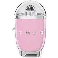 Smeg CJF01PKUK Citrus Juicer with Juicing Bowl and Lid, Stainless Steel Reamer and Strainer, Anti-Drip Stainless Steel Spout, Automatic On/Off, Anti-Slip Feet and Built-In Cord Wrap, Pink