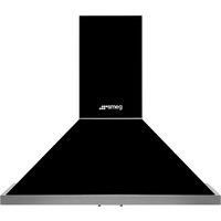 Smeg Portofino KPF9 90cm Chimney Cooker Hood, Black