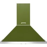 Smeg Portofino KPF9OG 90 cm Chimney Cooker Hood  Olive Green  A+ Rated