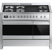 Smeg Opera 120cm+ Dual Fuel Range Cooker - Stainless Steel - A3-81