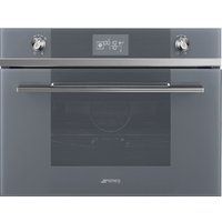 Smeg Linea SF4102VCS Built In Compact Electric Single Oven with added Steam Function  Silver  A+ Rated