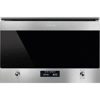 Smeg Classic MP322X1 Integrated Microwave Oven in Silver Glass