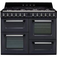 SMEG TR4110GR IN STOCK IMMEDIATE DEL DUAL FUEL RANGE COOKER IN GREY - NEW BOXED