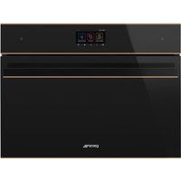 Smeg Dolce Stil Novo SF4604WMCNR Wifi Connected Built In Compact Electric Single Oven with Microwave Function - Black / Copper