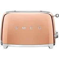 Smeg TSF01RGUK Rose Gold 50's Retro Style 2 Slice Toaster- Used- Dent