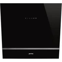 Smeg KV26N Built In 60cm 3 Speeds A Chimney Cooker Hood Black Glass