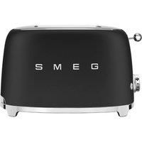 Smeg TSF01BLMUK Matte Black Retro Style 2 Slice Toaster + 2 Year Warranty (New)