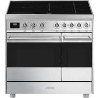 SMEG C92IMX9 90 cm Electric Induction Range Cooker  Stainless Steel  Currys