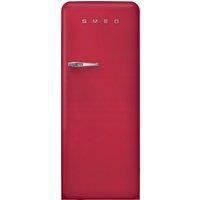 Smeg Right Hand Hinge FAB28RDRB5 Fridge with Ice Box - Ruby - D Rated, Red