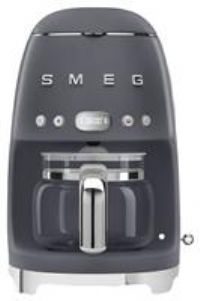 Smeg DCF02GRUK Drip Coffee Machine With Filter, 50/'s Style, Slate Grey