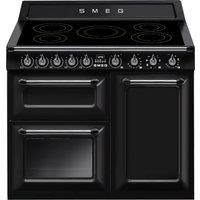 Smeg Victoria TR103IBL2 100cm Electric Range Cooker with Zone Induction Hob - Black - A/B Rated