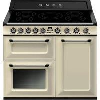 Smeg Victoria TR103IP2 100cm Electric Range Cooker with Zone Induction Hob - Cream - A/B Rated