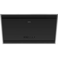 Smeg Universal KV394MB 90 cm Angled Chimney Cooker Hood - Matte Black, Black