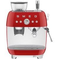 Smeg EGF03RDUK Espresso Coffee Machine with Grinder & 20 Bar Pump - Red - Retro