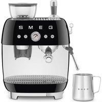 SMEG EGF03BLUK Bean to Cup Coffee Machine - Black, Black