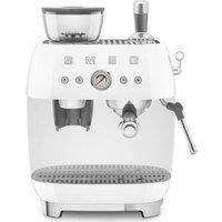 Smeg EGF03WHUK Espresso Coffee Machine with Grinder & 20 Bar Pump - White - R...