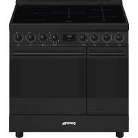 Smeg Symphony C92IPN2 90cm Electric Range Cooker with Induction Hob - Matte Black - A/A Rated, Black