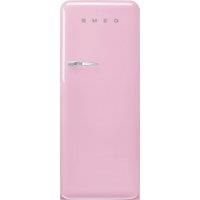 Smeg Right Hand Hinge FAB28RPK5UK Fridge with Ice Box - Pastel Pink - D Rated, Pink