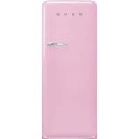 Smeg 50s Style Retro Right Hand Hinge FAB28RPK6 153cm Small Fridge with Ice Box - Pink - C Rated, Pink