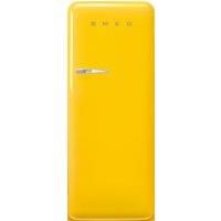 Smeg 50s Style Retro Right Hand Hinge FAB28RYW6 153cm Small Fridge with Ice Box - Yellow - C Rated, Yellow