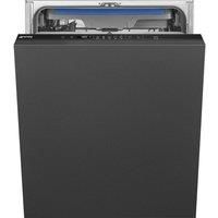 Smeg DI362DQ Integrated Standard Dishwasher - Black Control Panel with Sliding Door Fixing Kit - D Rated, Black